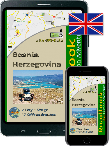 Travel guide as eBook 4x4 Europe Bosnia Herzegovina in English including GPS data for download