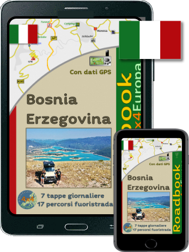 Guida di viaggio in formato ebook 4x4 Europa Bosnia Erzegovina in italiano con dati GPS da scaricare