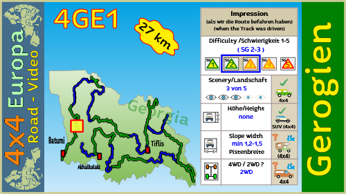 4GE1 Einsteigertour 4x4 Georgien mit Tourenkarte, Georgia,Georgie,