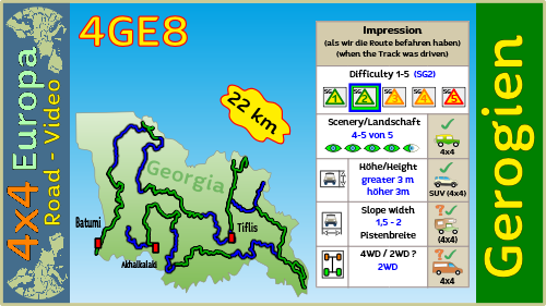 4GE8 Bergdörfer Pisten 4x4 Georgien mit Tourenkarte, Georgia, Georgie