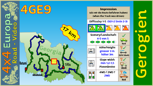 4GE9 kostenlos GPS Daten Tracks 4x4 Georgien mit Tourenkarte