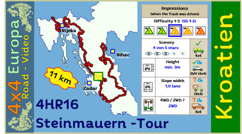 4HR16 Stone Wall Tour Route Route Video v Chorvatsku (YouTube)