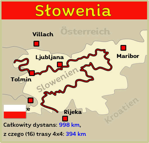 Offroad 4x4 mapa Słowenii